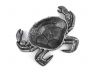 Antique Silver Cast Iron Crab Decorative Bowl 7 - 1