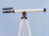 Floor Standing Oil-Rubbed Bronze-White Leather Griffith Astro Telescope 64 - 3