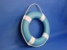 Light Blue Painted Decorative Lifering with White Bands 15 - 6