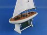 Wooden Decorative Sailboat Model 12 - Green Model Boat - 5