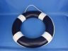 Dark Blue Painted Decorative Lifering with White Bands 20 - 6