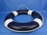Dark Blue Painted Decorative Lifering with White Bands 20 - 5