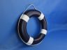 Dark Blue Painted Decorative Lifering with White Bands 20 - 1