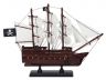Wooden Captain Kidds Black Falcon White Sails Model Pirate Ship 12 - 7