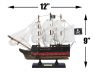 Wooden Captain Kidds Black Falcon White Sails Limited Model Pirate Ship 12 - 6