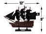 Wooden Black Pearl with Black Sails Model Pirate Ship 12 - 9