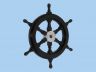 Deluxe Class Wood and Chrome Pirate Ship Steering Wheel 18 - 1