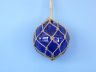 Glass and Rope Blue Fishing Float 8 - 2