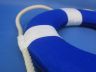 Vibrant Blue Decorative Lifering with White Bands 10 - 7
