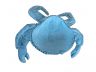 Rustic Dark Blue Whitewashed Cast Iron Crab Decorative Bowl 7 - 1