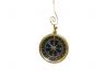 Solid Brass Beveled Black Faced Compass Christmas Ornament 5 - 1