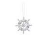 Rustic White Decorative Ship Wheel With Starfish Christmas Tree Ornament 6 - 1