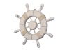 Rustic All White Decorative Ship Wheel 9 - 2