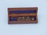 Antique Copper Boatswain (Bosun) Whistle 5 w- Rosewood Box - 2