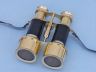 Commanders Solid Brass Binoculars with Leather Belt and Leather Case 6 - 3