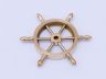 Solid Brass Decorative Ship Wheel Paperweight 4 - 1