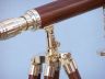 Floor Standing Brass-Wood Harbor Master Telescope 30 - Wood - 10