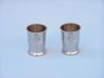 Brushed Nickel Anchor Shot Glasses With Rosewood Box 4 - Set of 2 - 2