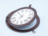 Bronzed Deluxe Class Porthole Clock 17  - 6