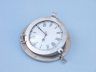 Brushed Nickel Deluxe Class Porthole Clock 12  - 1