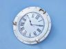 Brushed Nickel Deluxe Class Porthole Clock 17  - 8