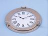 Brushed Nickel Deluxe Class Porthole Clock 17  - 3