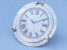 Brushed Nickel Deluxe Class Porthole Clock 20  - 9