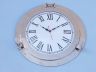 Brushed Nickel Deluxe Class Porthole Clock 20  - 8