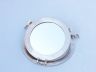 Brushed Nickel Deluxe Class Decorative Ship Porthole Mirror 12 - 1