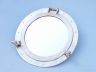 Brushed Nickel Deluxe Class Decorative Ship Porthole Mirror 24 - 4