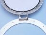 Brushed Nickel Deluxe Class Decorative Ship Porthole Mirror 24 - 7