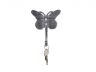 Rustic Silver Cast Iron Butterly Decorative Metal Wall Hook 5 - 2