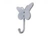 Whitewashed Cast Iron Butterly Decorative Metal Wall Hook 5 - 3