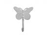 Whitewashed Cast Iron Butterly Decorative Metal Wall Hook 5 - 4