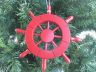 Red Decorative Ship Wheel Christmas Tree Ornament 6 - 2