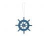 Rustic Light Blue Decorative Ship Wheel With Anchor Christmas Tree Ornament 6 - 1