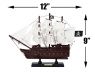 Wooden Caribbean Pirate White Sails Model Pirate Ship 12 - 10