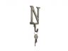 Rustic Gold Cast Iron Letter N Alphabet Wall Hook 6 - 4