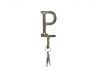 Rustic Gold Cast Iron Letter P Alphabet Wall Hook 6 - 5