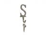 Rustic Gold Cast Iron Letter S Alphabet Wall Hook 6 - 4