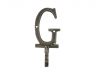Rustic Gold Cast Iron Letter G Alphabet Wall Hook 6 - 1
