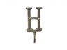 Rustic Gold Cast Iron Letter H Alphabet Wall Hook 6 - 1