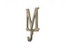 Rustic Gold Cast Iron Letter M Alphabet Wall Hook 6 - 2