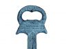 Rustic Dark Blue Whitewashed Deluxe Cast Iron Anchor Bottle Opener 6 - 1