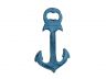 Rustic Light Blue Whitewashed Deluxe Cast Iron Anchor Bottle Opener 6 - 1