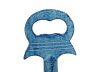 Rustic Light Blue Whitewashed Deluxe Cast Iron Anchor Bottle Opener 6 - 4