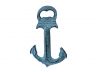 Rustic Dark Blue Whitewashed Deluxe Cast Iron Anchor Bottle Opener 6 - 2