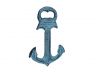 Rustic Dark Blue Whitewashed Deluxe Cast Iron Anchor Bottle Opener 6 - 3