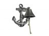 Rustic Silver Cast Iron Wall Mounted Anchor Bell 8 - 1