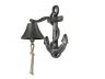 Rustic Silver Cast Iron Wall Mounted Anchor Bell 8 - 3